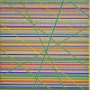 Coloured lines 6.6.6 gelb 2026, 20x20, Acryl-Acrylstifte auf Leinwand, € 210